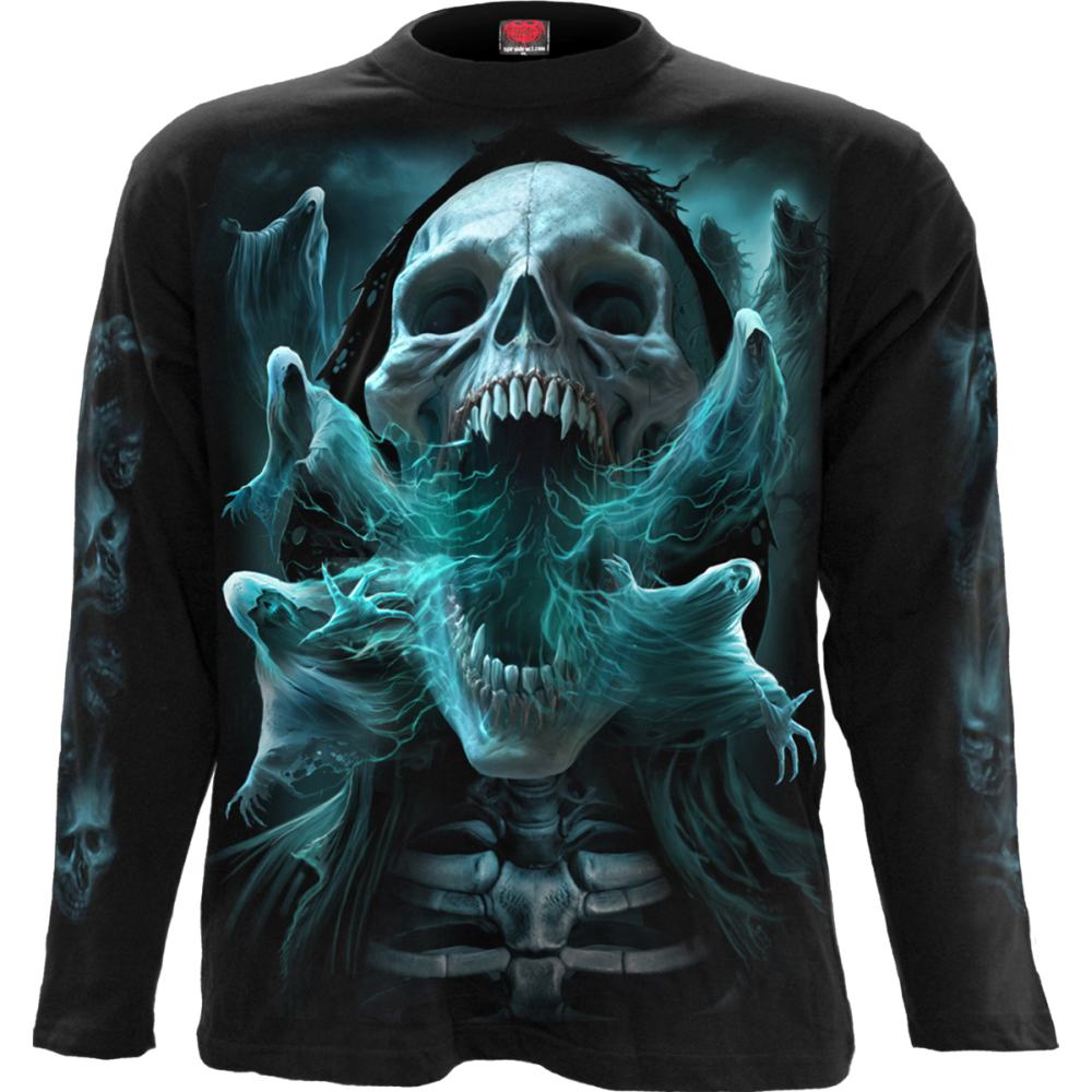 Spiral - Ghost Skull Longsleeve shirt - Black